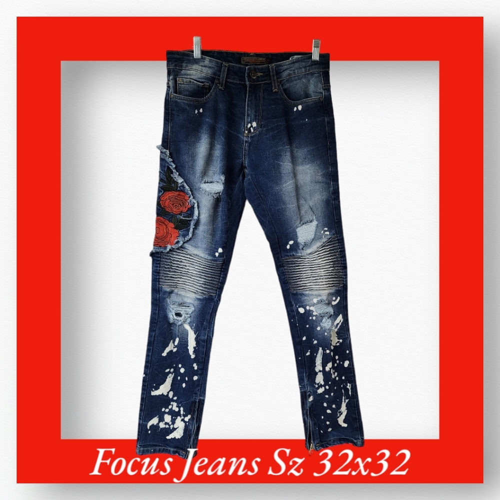 Focus Distressed Jeans Sz 32x32